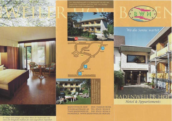 Hotel Badenweiler Hof Prospekt 2